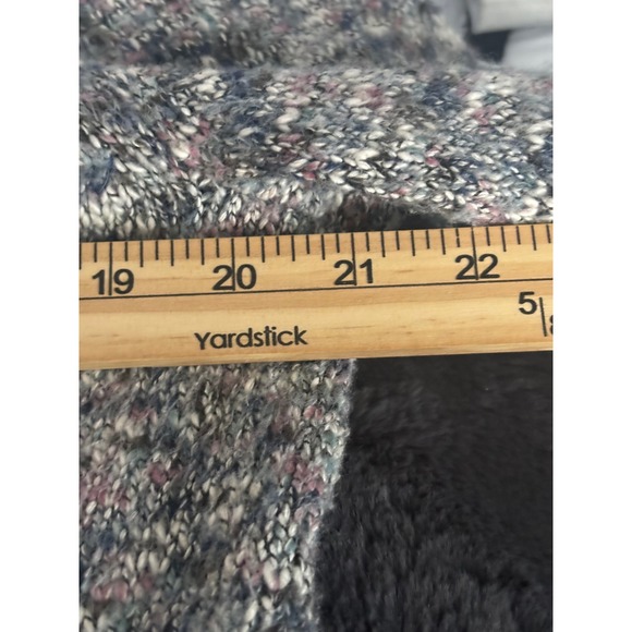 J.Crew Space Dye Cardigan Sweater Blue Purple Marled Knit V-Neck Womens Large - Picture 10 of 10